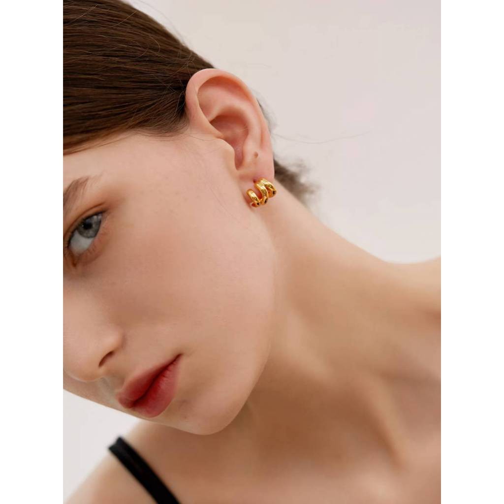 ✨️LULU✨️ EZZY Silver925 needle (MA-001)- ต่างหู ก้านเงิน(S925) - รูปที่ 5