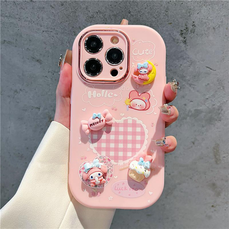 เคส Vivo V40 V30 5G เคส Vivo V40 V30 Pro เคสน่ารักตุ๊กตา DIY kuromi melody กันกระแทกเคสพร้อมตัวป้องกันกล้องด้านซิลิโคนนิ่มการ์ตูนสําหรับสาวนักเรียนผู้หญิง