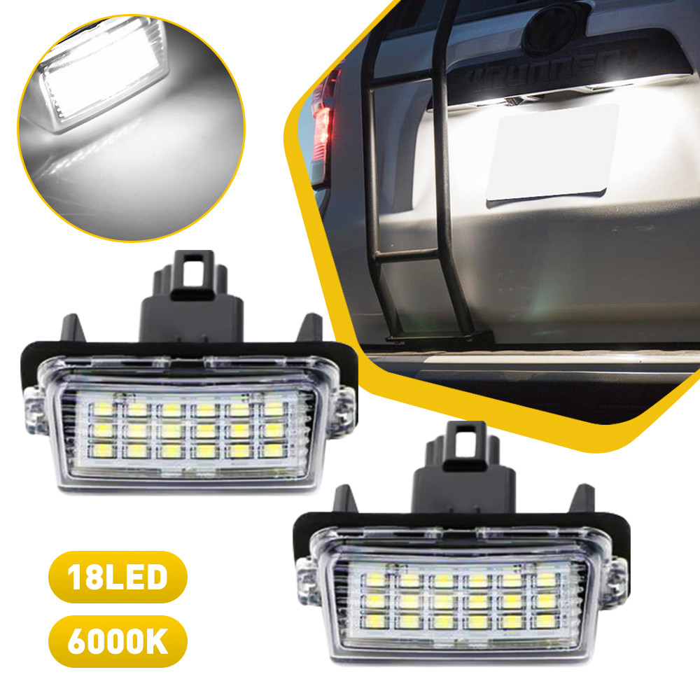 หนึ่งคู่สําหรับ Toyota Camry/YARIS/ EZ/VIOS/COROLLA LEVIN 12V LED หมายเลขรถใบอนุญาตแผ่นไฟท้ายหลอดไฟ