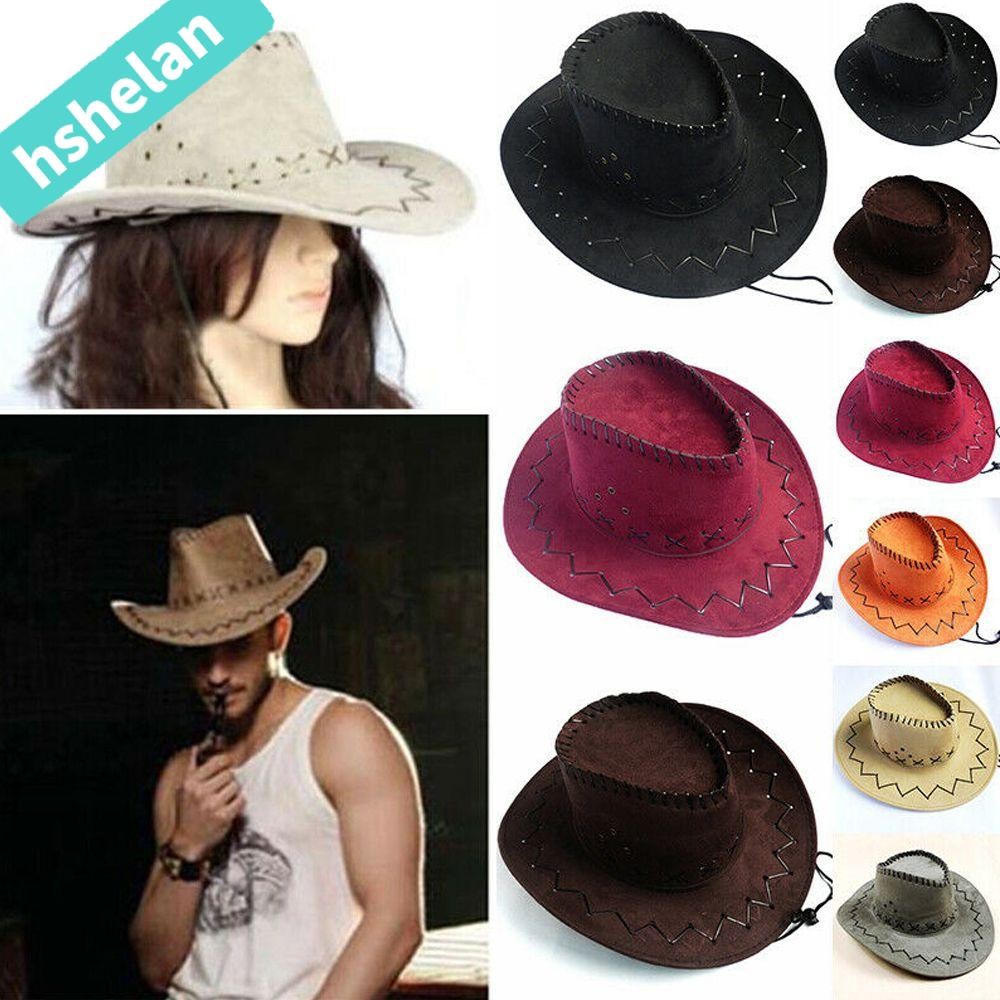 ฮะลันฟ6หมวกคาวบอยปฏิบัติหนังนิ่มผู้ชายเลดี้ชุดแฟนซี