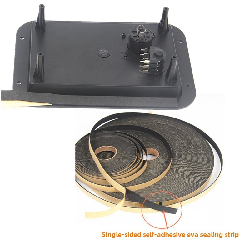 Eva ลําโพงซีลโฟมฟองน้ํายางแถบด้านเดียวกาว Soundproof Anti-collision หน้าต่างประตูซีล Strip สภาพอากาศลําโพงเสียง HIFI Accesories กว้าง 10 มม.15 มม.18 มม.