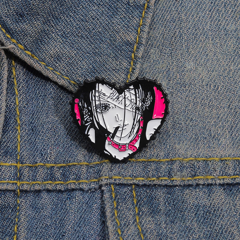 Another Me in The Japanese Comics Osaki Nana Punk สไตล์เข็มกลัดเคลือบเสื้อผ้าแฟชั่นอุปกรณ์เสริมของขวัญเครื่องประดับสําหรับเพื่อน