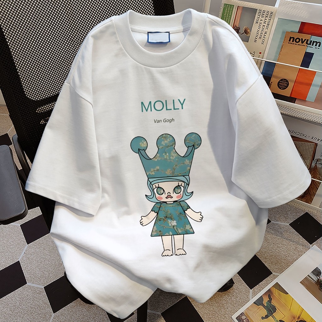 COD✅ (ส่งจากกรุงเทพ)BOOM Shop เสื้อยืด caybaby โอเวอร์ไซส์ 100%Cotton T-shirt ลายการ์ตูนน่ารักหลวม