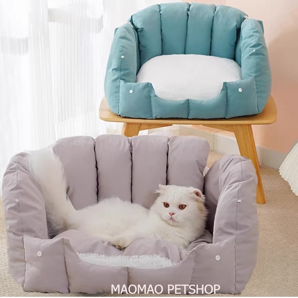 ที่นอนนุ่มนิ่ม อเนกประสงค์ Dual Purpose Cat Bed Warm สบายแมวโซฟาเบาะ Puppy Bed สําหรับแมวสุนัข