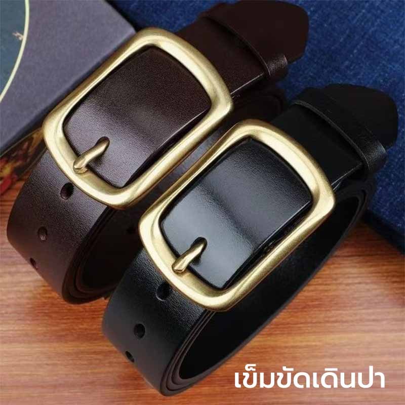 เข็มขัดหนัง pu เข็มขัดลําลอง แนวมินิมอล สไตล์เกาหลีเรโทร