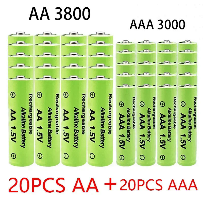 1.5V AA + AAA NI MH Non Rechargeable AA Battery AAA Alkaline 3800-3000mah For Torch Toys Clock MP3 P