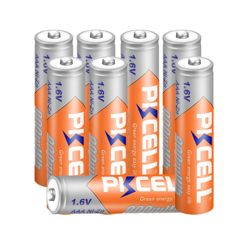 4PC PKCELL AAA battery 1.6V Ni-Zn AAA Rechargeable Batteries nizn AAA battery 900mWh and battery Cha