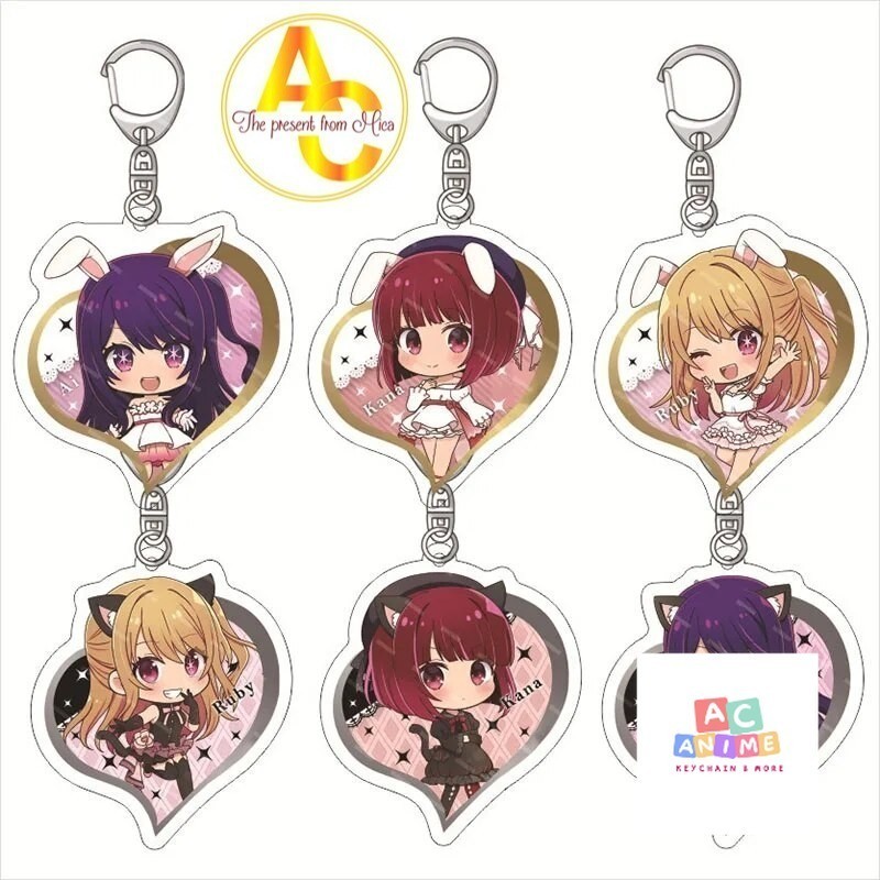 พวงกุญแจอนิเมะ Oshi No Ko Gorou Akuamarin Hoshino Ai Rubii Sarina