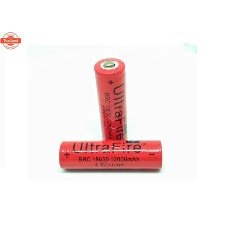 ถ่านชาร์จ รุ่น UltraFire 18650 4.2V 12000mAh หัวนูน