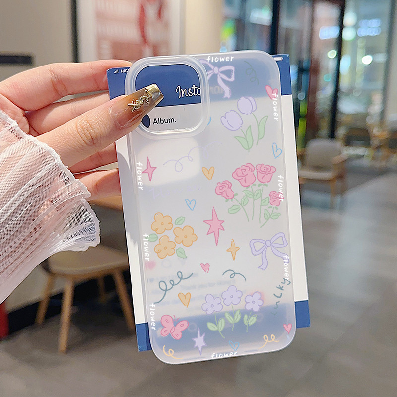เคสไอโฟน 11 For IPhone 12 13 14 15 16 Pro Max 15 14 7 8 Plus X XR XSMAX SE 2020 การ์ตูน Graffiti ดอกไม้เคสโทรศัพท์นุ่ม - รูปที่ 7