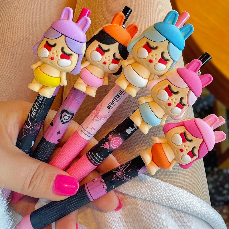 ปากกาหมึกเจล สีดำ ปากกาเจล Crybaby 1เชต5 แท่ง