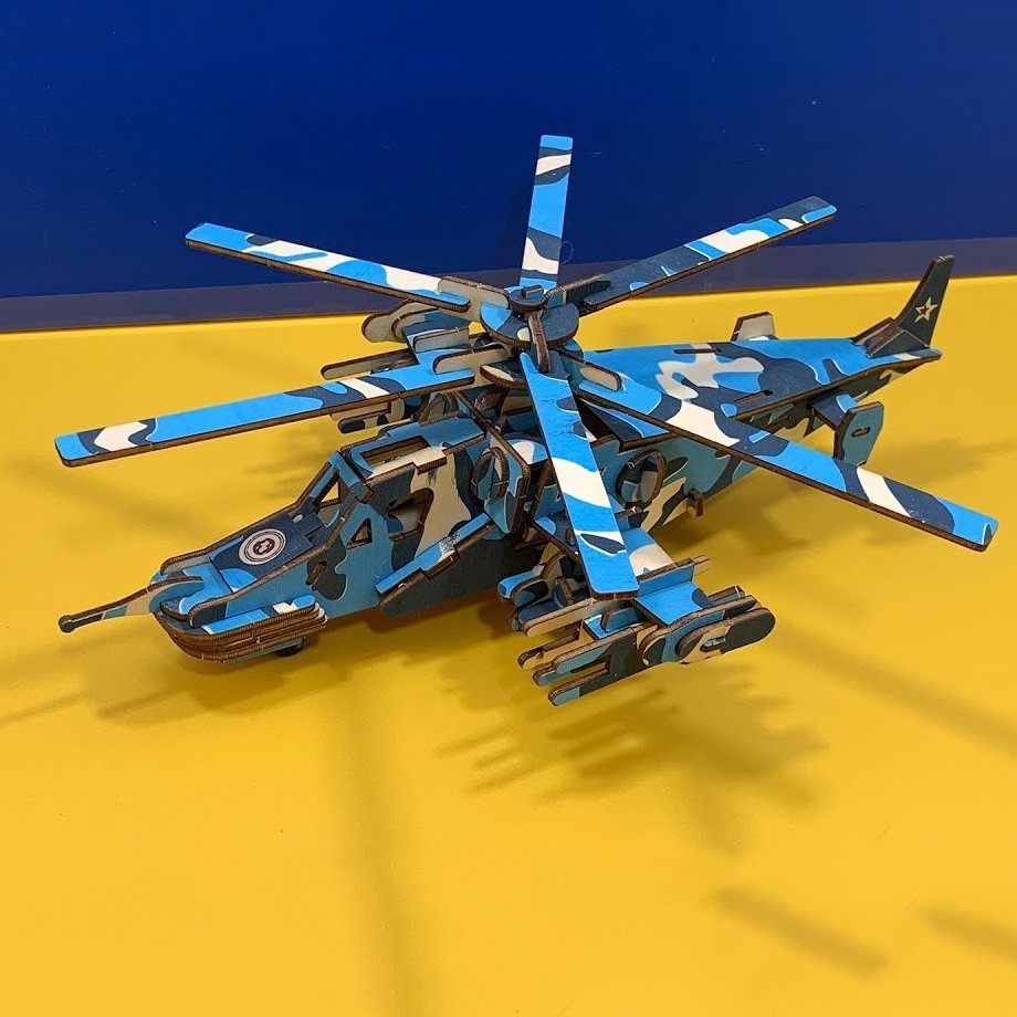 3D Puzzle Toy Helicopter รุ่น KA-50 Black Shark XA-G010H