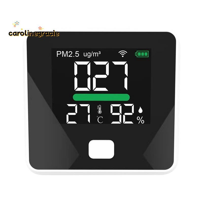 Tuya WiFi Air คุณภาพเมตร PM2.5 เครื่องวัดความชื้นอุณหภูมิจอแสดงผล LED แบบพกพาสําหรับ Home Office