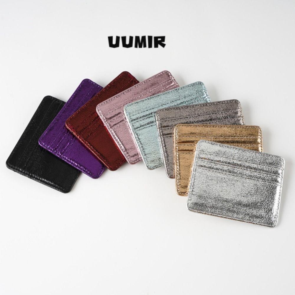 Uumir Card , Simple Multi-Card Slot Card Holder, Universal PU Leather Ultra Thin Travel Card Organizer ผู้ชายผู้หญิง