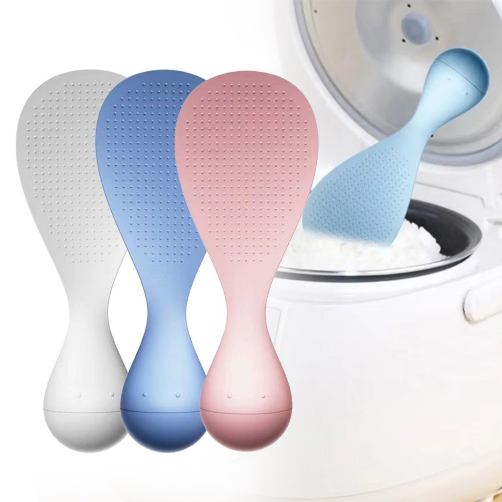 ทัพพีตักข้าวไม่ติด ช้อนล้มลุกพลาสติก ทนความร้อนได้ดี ล้มลุก ตั้งเองได้ - รูปที่ 4