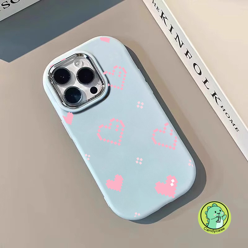 รูปไข่เคสโทรศัพท์สําหรับOPPO Reno 13F 13 Pro 12F 12 11F 11 10 9 8T 8Z 7Z 8 7 Lite SE 6 5k 5 Pro 4G 5G Anti-Fallฝาครอบน่ารักการ์ตูนพิกเซลLove Heart Softกันกระแทก