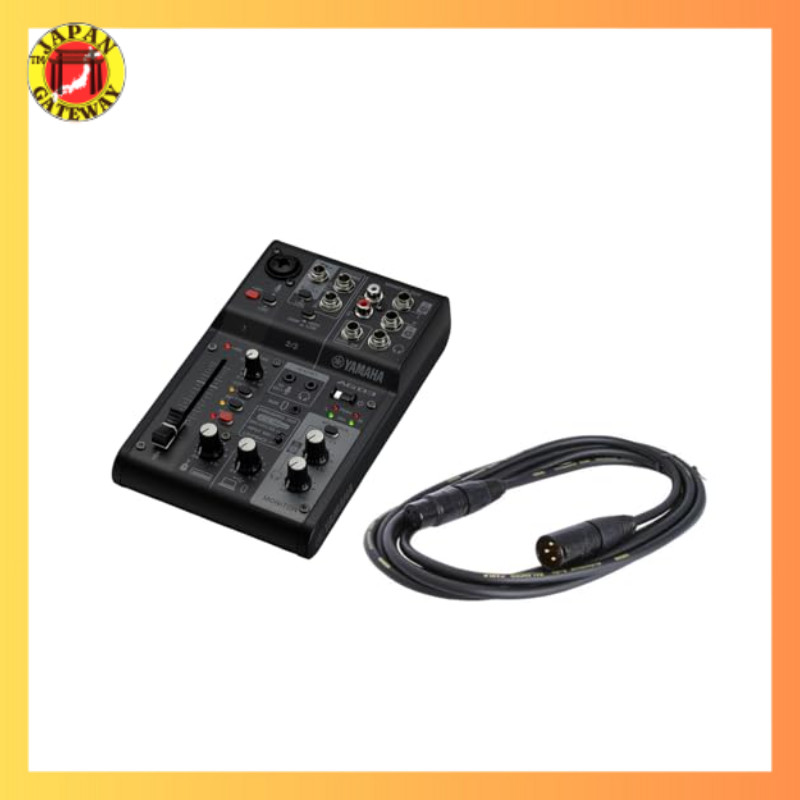 [ส่งตรงจากประเทศญี่ปุ่น]สายไมโครโฟน Yamaha Live Streaming Mixer Audio Interface 3 ม. 3 ช่อง สีดำ AG0
