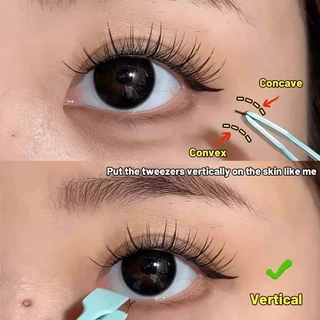 แหนบขนตาล่าง พิเศษสำหรับขนตาล่าง สเตนเลส ดีไซน์หัวแบน ปลอดภัย ไม่ทิ่มตา