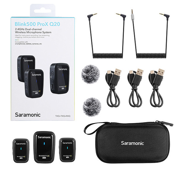 Saramonic Blink500 Pro X Q20,Q10 ไมไร้สาย 2.4GHz Dual-Channel Wireless Microphone ไมไร้สายคุณภาพดี