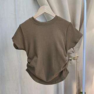 เสื้อยืดผู้หญิงสวมใส่สบายผ้านิ่มดีค่ะเสื้อยืดรัดรูป เสื้อยืดแขนสั้นพิมพ์ลายตัวอักษรแฟชั่นสาวร้อน