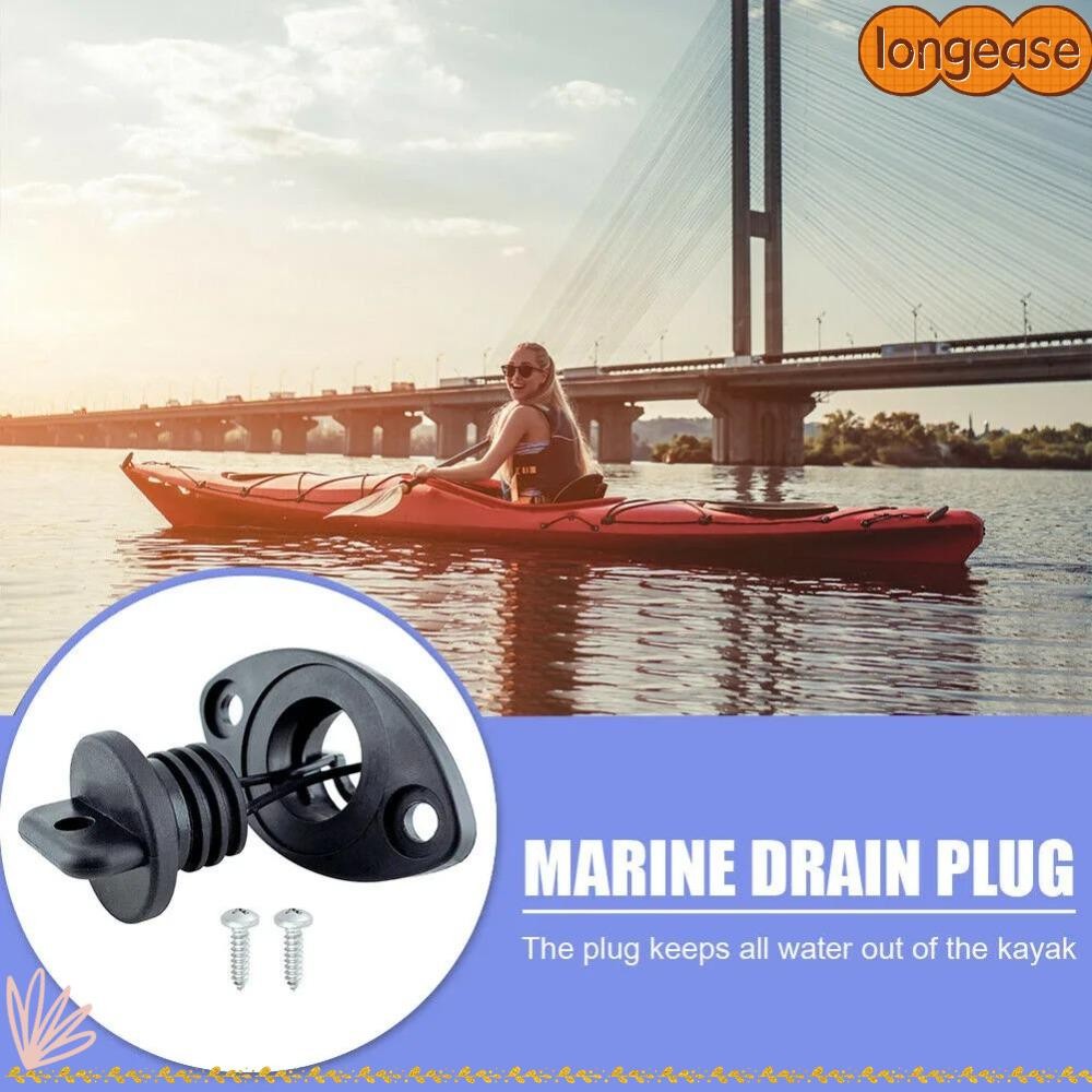 LONGE ท่อระบายน้ําปิดผนึกปลั๊ก,อุปกรณ์เสริม Bung Hull Hole Marine Drain Plug,ปฏิบัติ PP สีดําเรืออุปกรณ์เสริมสําหรับ Kayak Canoe Pdle Marine เรือ