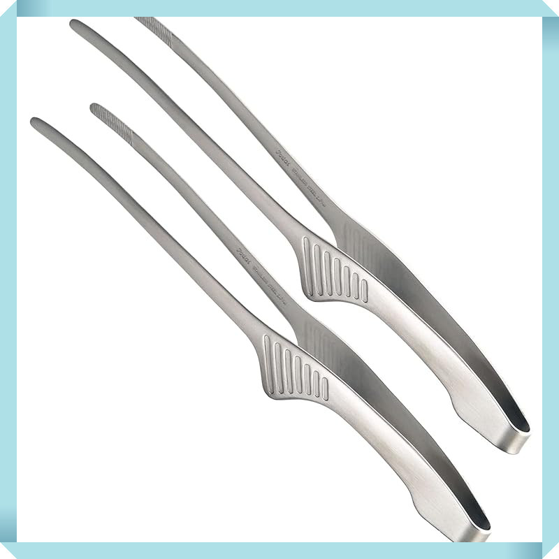 Todai Stainless Steel Tongs - Versatile Kitchen Essentials for Grilling, Pasta & More (Made in Japan)