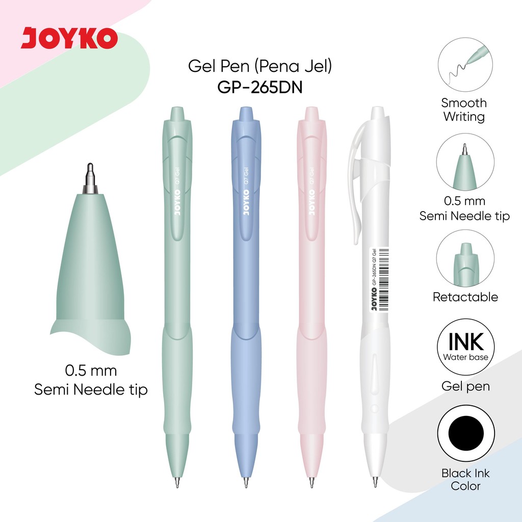 JOYKO ปากกาเจล GP-265DN Q7 ปากกาเจล 0.5 มม