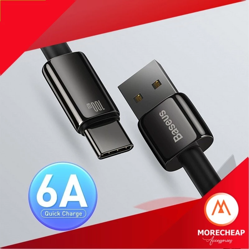 🔥ถูก/แท้🔥Baseus สายชาร์จ Huawei 100W TypeC รองรับ SuperCharge 6A QC3.0 Xiaomi CHARGE TURBO