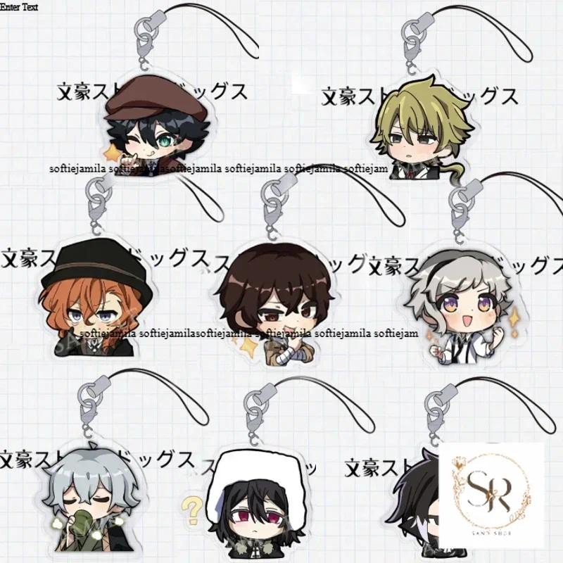 น่ารัก BSD wenhao Wild Dog สายคล้องโทรศัพท์มือถือพวงกุญแจอะคริลิคอะนิเมะคอสเพลย์ Dazai Osamu Nakiji