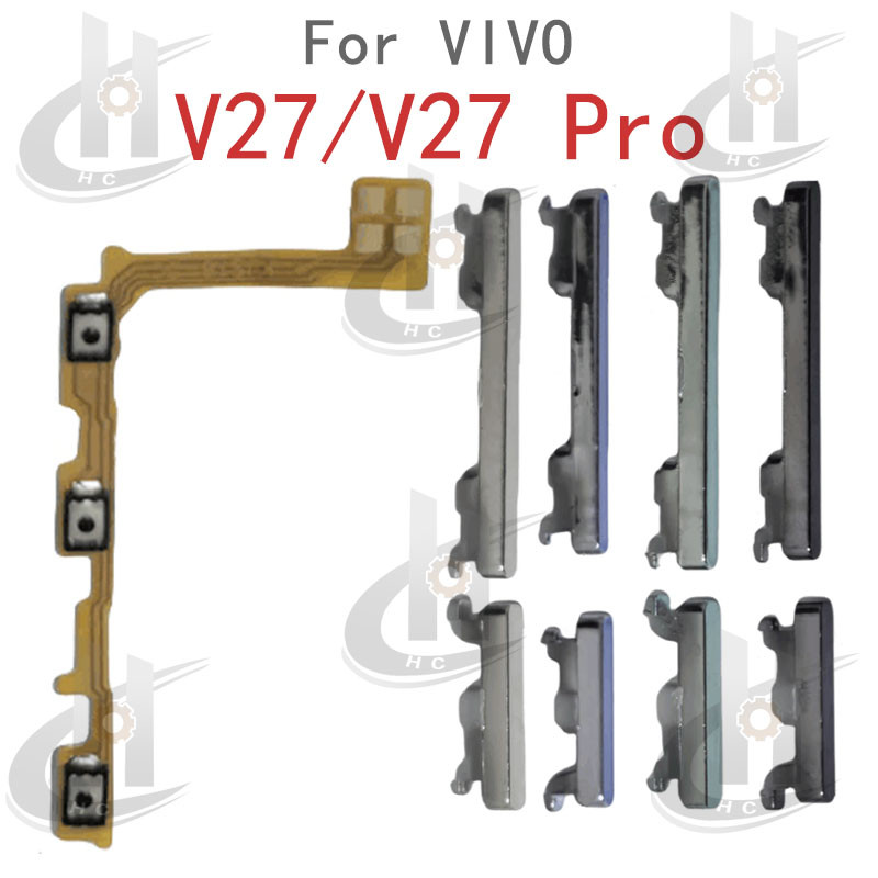 สําหรับ VIVO V27 / V27 Pro Power volume ปุ่มด้านข้าง Flex Cable Keys ปุ่มปิดระดับเสียงขึ้นและลงปุ่มด้านข้างอะไหล่ทดแทน