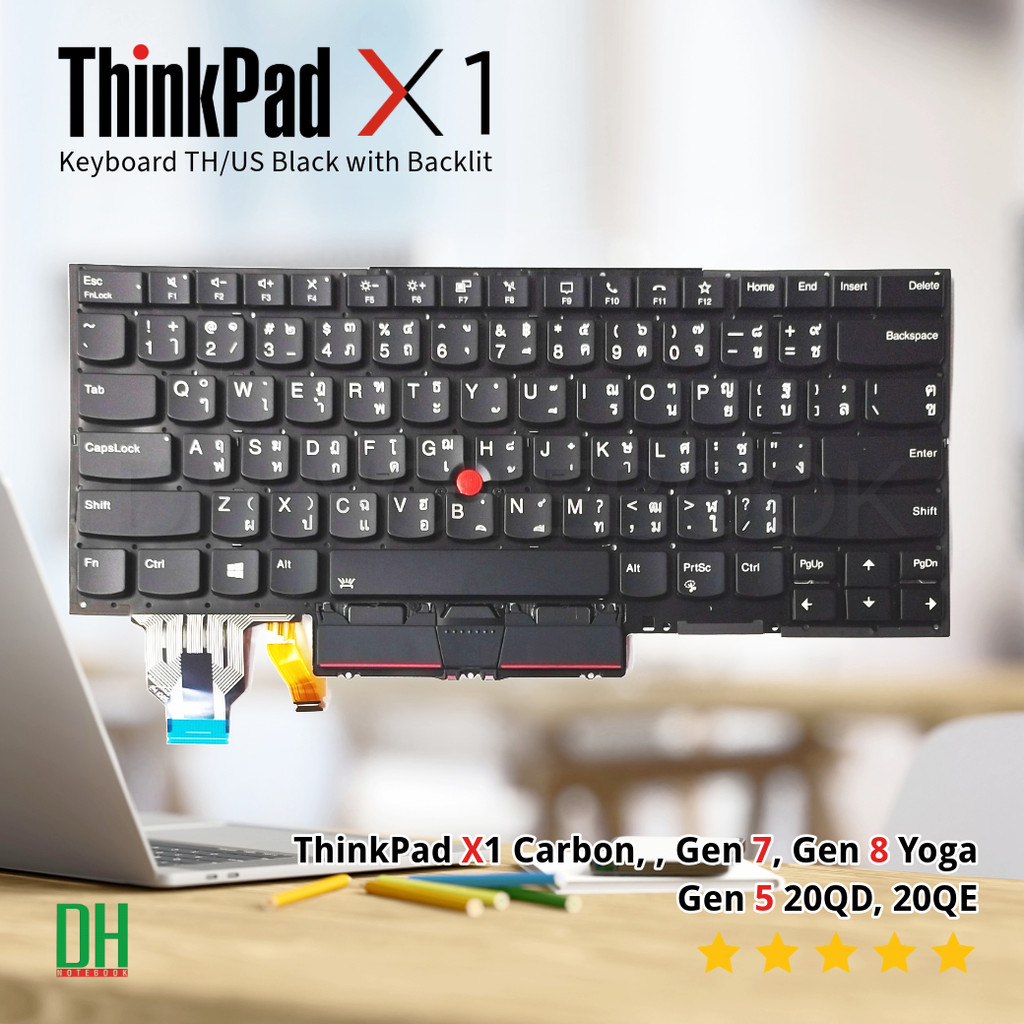 คีย์บอร์ด LENOVO ThinkPad X1 Carbon Gen 7 (20QD, 20QE, 20R1), X1 Carbon Gen 8 (2020), X1 Yoga Gen 5 