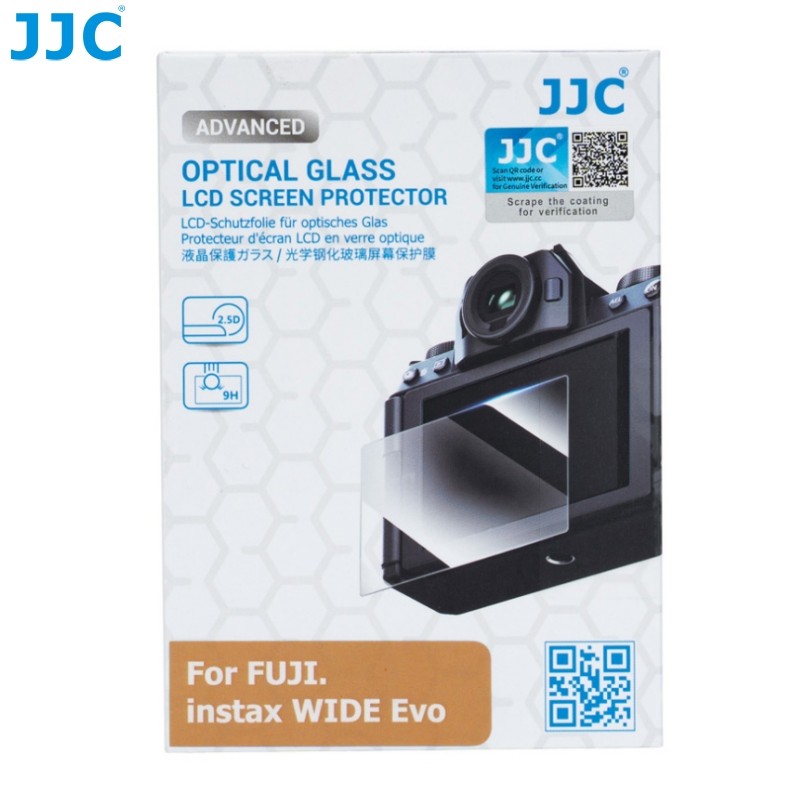 JJC กระจกนิรภัยกันรอยหน้าจอ สําหรับกล้อง Fujifilm Instax WIDE Evo Film กล้องทันทีฟิล์มป้องกันรอยขีดข่วน