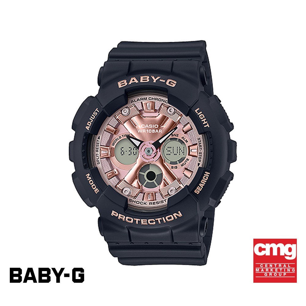 CASIO นาฬิกาข้อมือผู้หญิง BABY-G รุ่น BA-130-1A4DR วัสดุเรซิ่น สีดำ