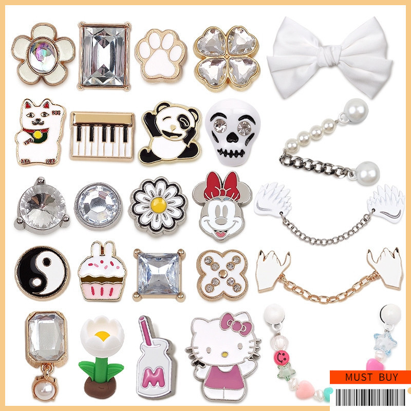 จี้รองเท้าแฟชั่นวัสดุโลหะ ดีไซน์หรู กันน้ำ | อุปกรณ์ตกแต่ง Clogs & Sandal สไตล์สากล