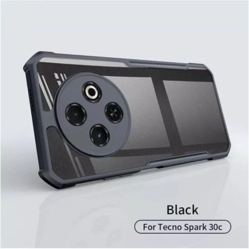 XUNDD Soft Case Fusion ArmorกันกระแทกสีดําXundd Slimชุดด้วงโปร่งใสTecno Spark 30 4G Tecno Spark 30 5
