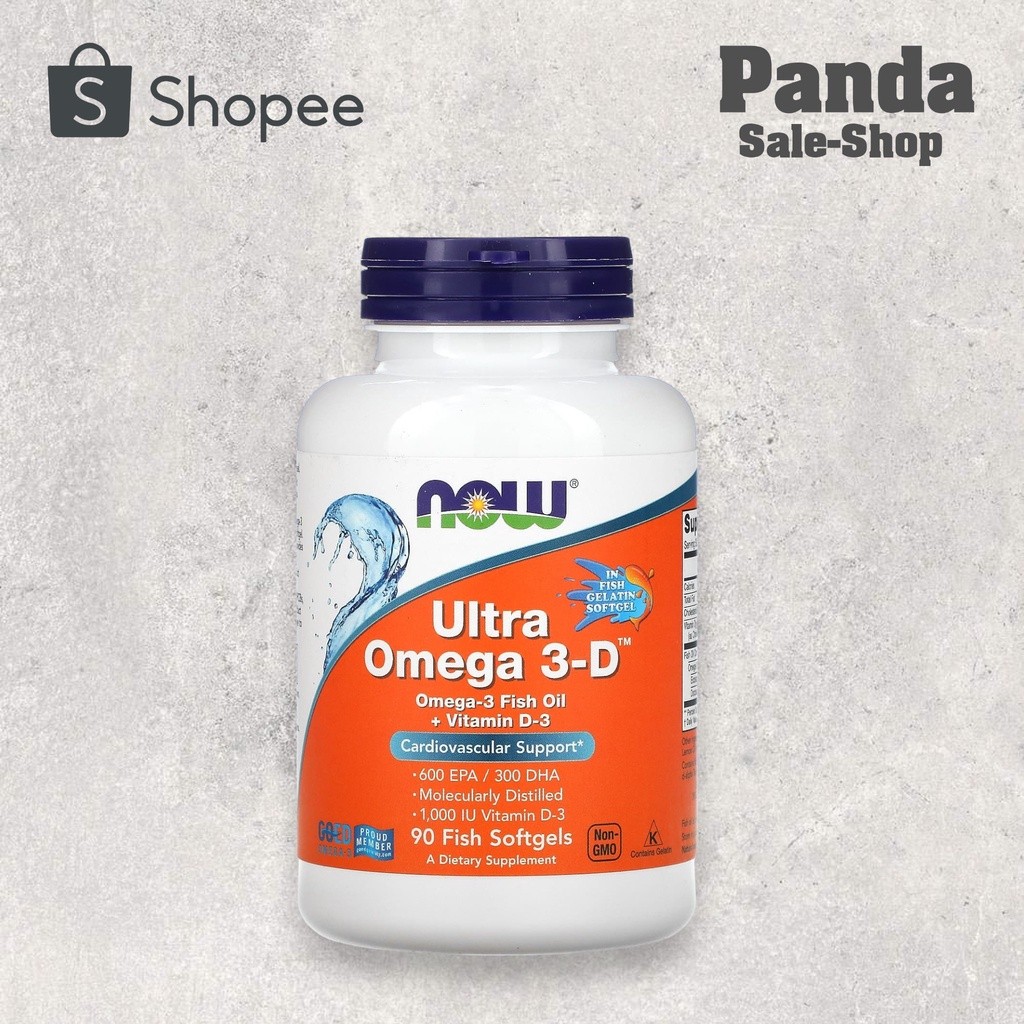 📢พร้อมส่ง 🔔  NOW Foods, Ultra Omega 3-D, EPA 600 มก./ DHA 300 มก.