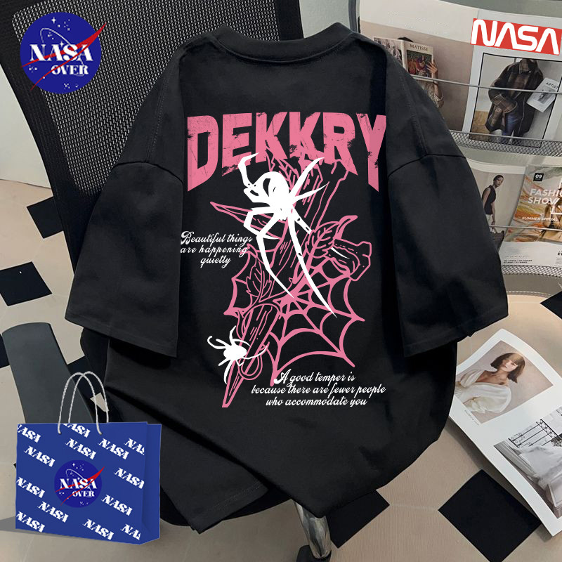 【พร้อมส่ง】🔥NASA เสื้อยืดผู้ชายผู้หญิง ขนาดใหญ่พิเศษ ลายพิมพ์แมงมุม ผ้าฝ้ายแขนสั้น คอกลม 🕷️💥YG867