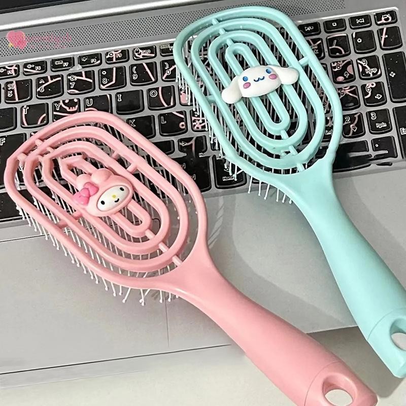 RENBG หวี Hollow หวีนวดหวีถุงลมนิรภัยด้ามยาวสําหรับของขวัญวันเกิดเด็กผู้หญิง TH - รูปที่ 5