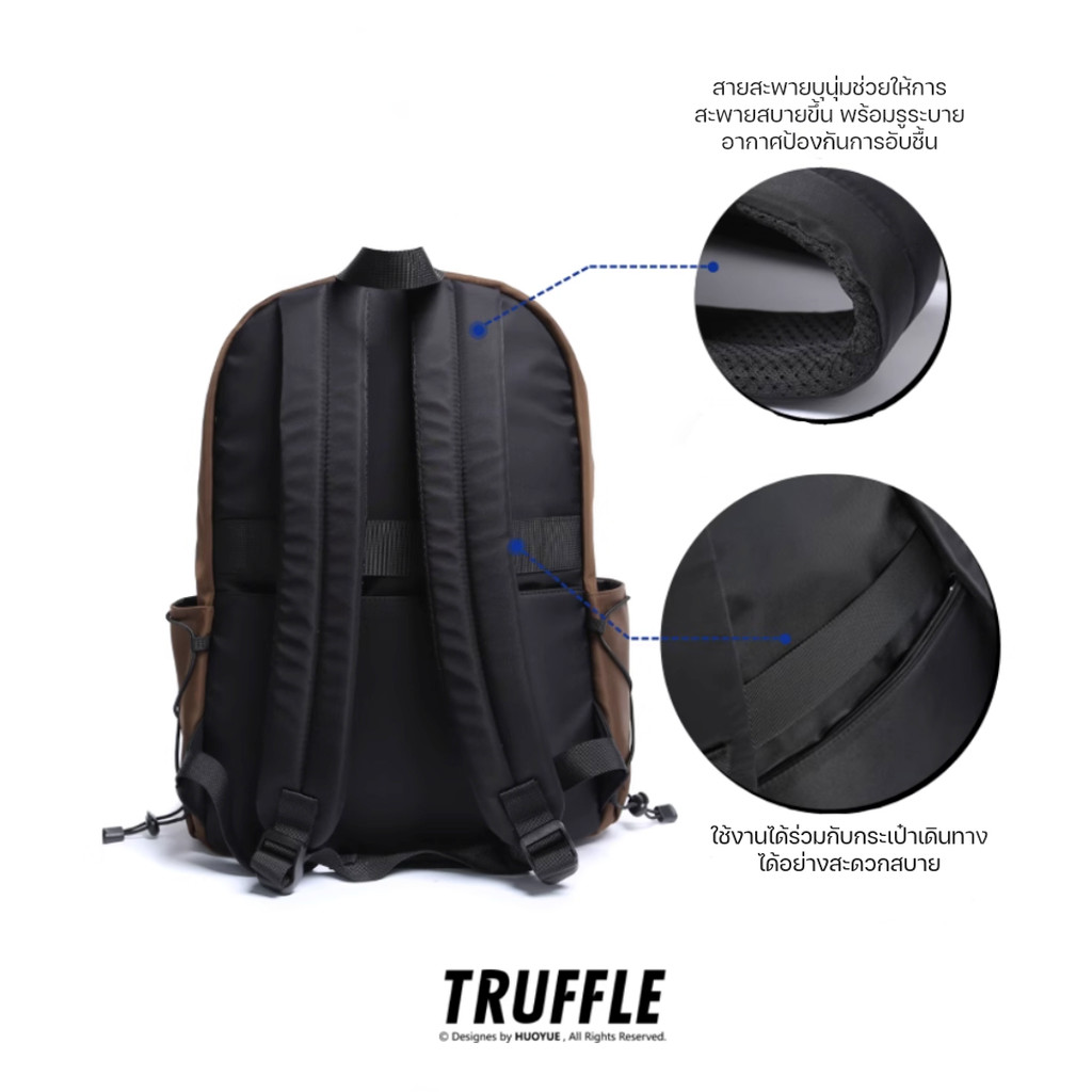 Truffle TFLD Travel Bag 2025 กระเป๋าเป้สะพายหลังสำหรับ Macbook Pro 14-16