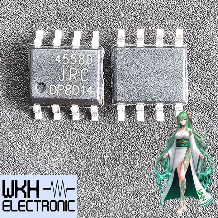 EWR27 ORI JRC NJM4558D JRC4558D 4558 SMD 4558D เครื่องขยายเสียงการทํางาน