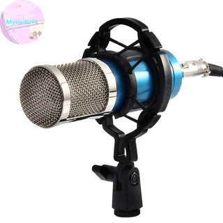 MyriadU Universal คอนเดนเซอร์ไมโครโฟน Mic Shock Mount Holder สตูดิโอการบันทึกสําหรับขนาดใหญ่ Diaphram Mic คลิปสีดํา TH