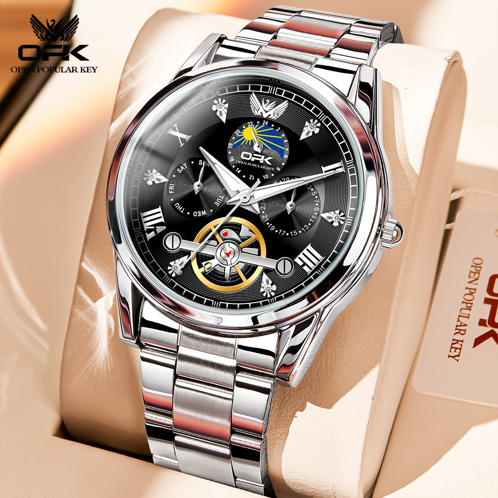 [COD] OPK 8148 Mens Watch Business Quartz Watch Waterproof Luminous Watch With Box Gifts Original