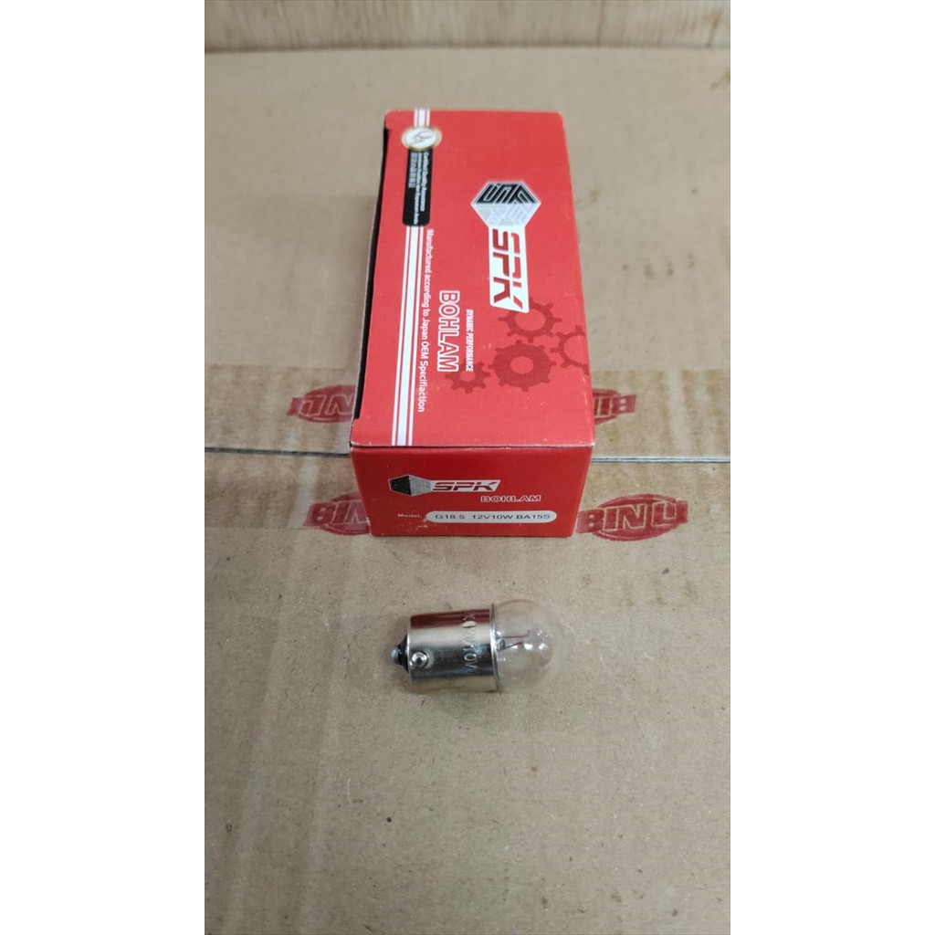 หลอดไฟไฟเลี้ยวรถยนต์ 12V 1 10W SPK BA15S