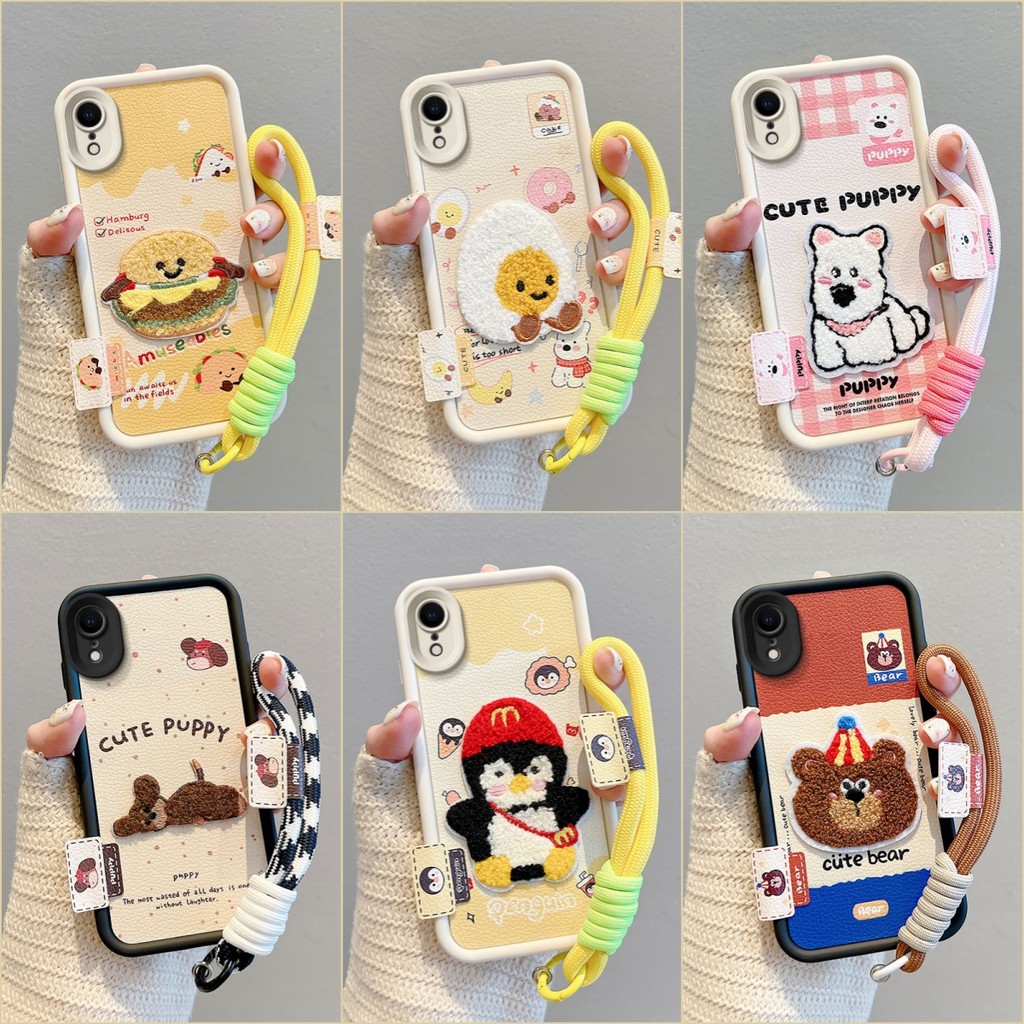 เคส iPhone XR X XS XSMAX การป้องกันลายปักสวยงาม เคสซิลิโคนอ่อนนุ่ม BBCX