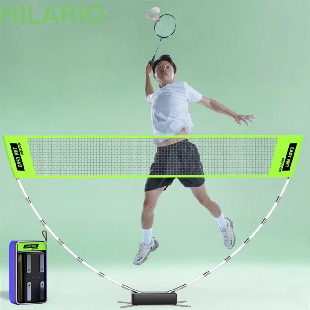 ตาข่ายแบดมินตัน HILARIO ปรับความสูงได้ Easy Setup Volleyball Tennis Training Net, 3D Ball Net Professional with Carry Bag Fold Badminton Mobile Grid Structure Badminton