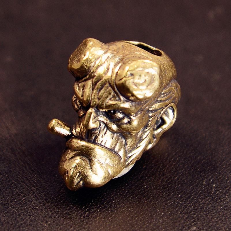 เอ็ดซี ทองเหลืองบริสุทธิ์มีดจี้สูบบุหรี่ใต้พวงกุญแจจี้เชือกร่มจี้ทองแดงสีขาวจี้กระเป๋าอุปกรณ์จี้ชุด2025 เยว่หยิง