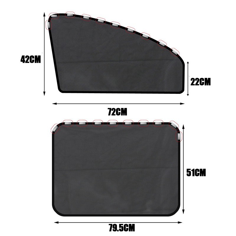 แนะนำ ผ้าม่าน 1/2/4ชิ้นแม่เหล็กรถหน้าต่างบังแดดปก/รถด้านด้านหน้าด้านหลังหน้าต่างตาข่ายผ้าม่านปก ราคาพิเศษ มีเก็บเงินปลายทาง
