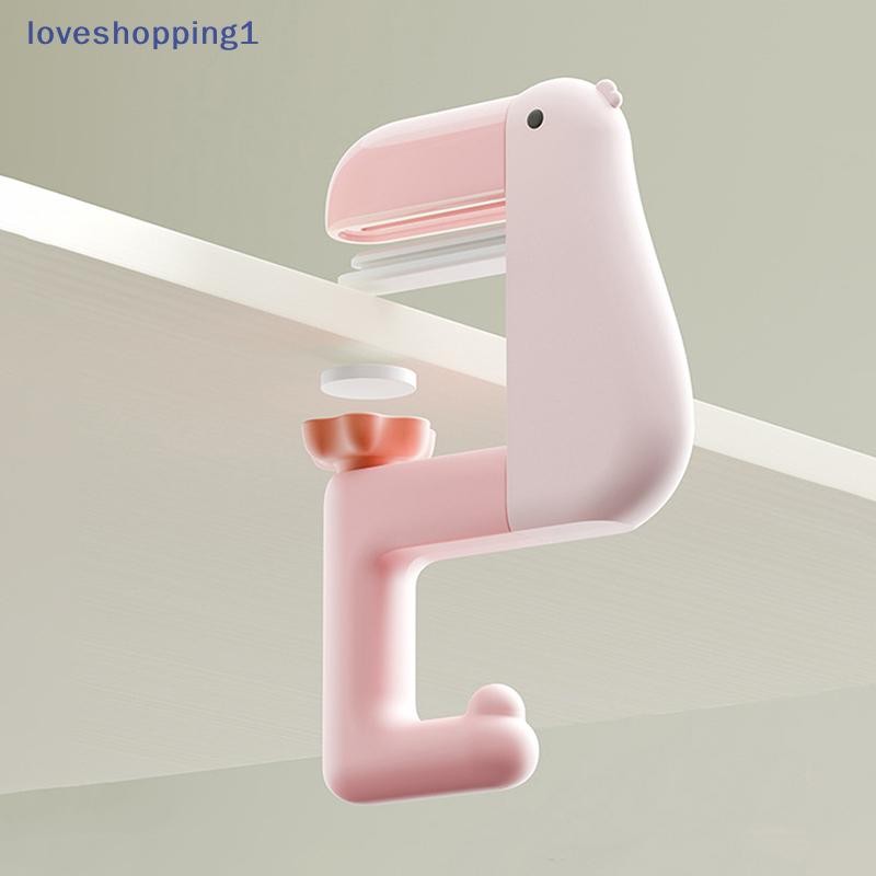 รักช้อปปิ้ง คิดเป็ดแบบพกพาตะขอตกแต่งตารางกระเป๋าสตางค์กระเป๋าตะขอแขวนผนังยึดกระเป๋าถือไม่เจาะอุปกรณ์สํานักงานนักเรียน ไทย - รูปที่ 6