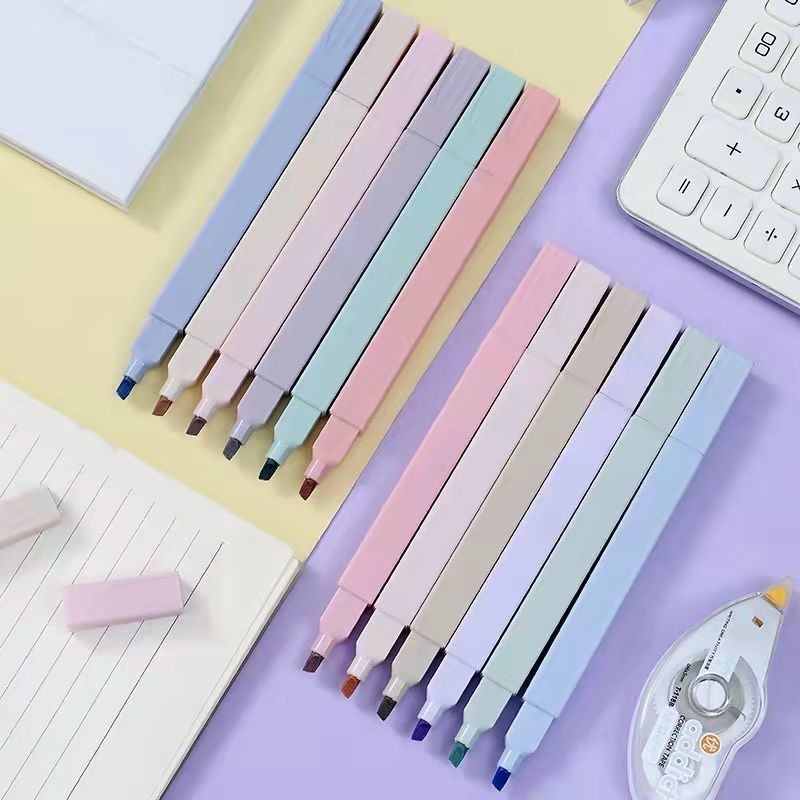 Bulk Color Rod Highlighter Salt Series Sweet Series 12 สีคู่มือปากกา Creative เครื่องเขียนนักเรียนเครื่องหมายปากกาขายส่ง