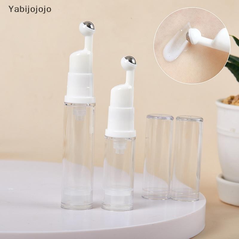 Yabijojojo 5/10ml Liquid Foundation ขวดรีฟิลเครื่องสําอาง Eye Cream Roller Ball ขวดสูญญากาศเดินทางแบบพกพาขวดเปล่าแก้วใหม่